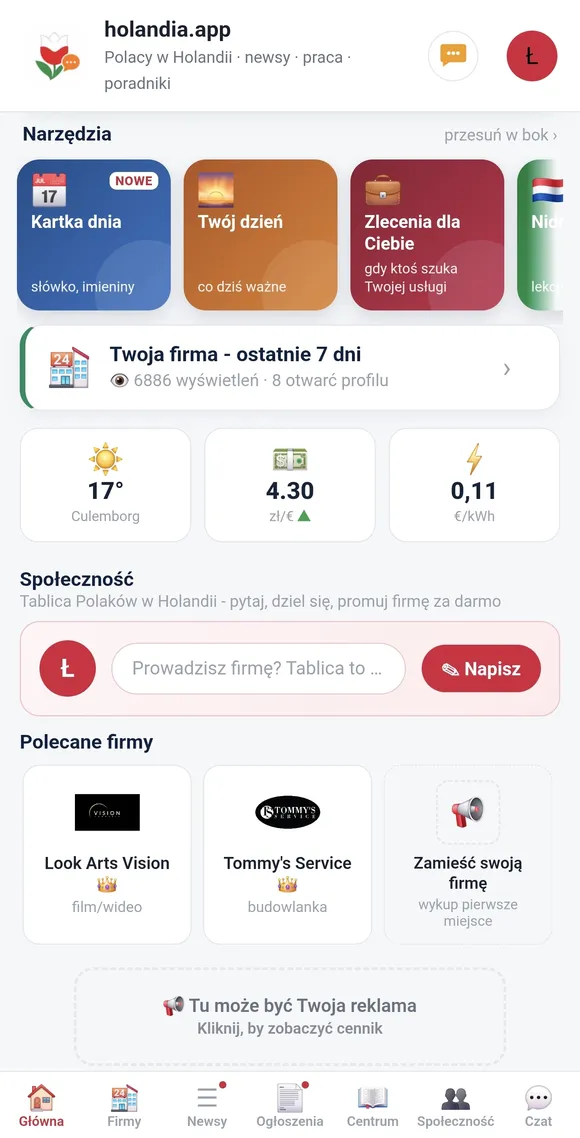 Daily tools - weather, rates, businesses