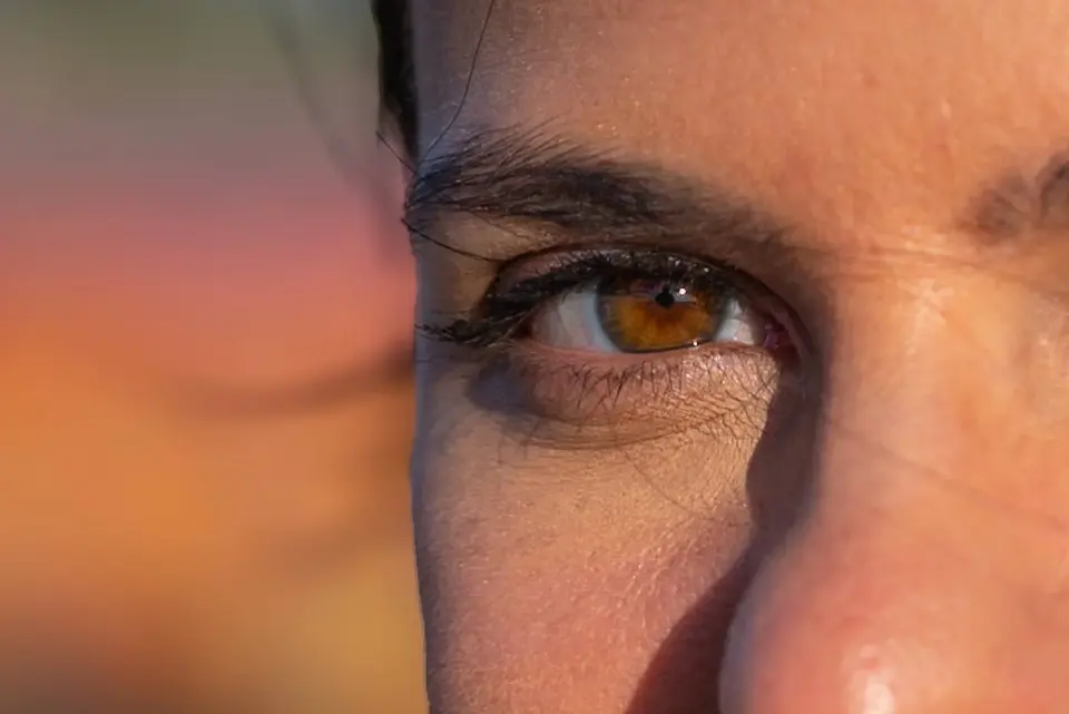 Macroportret van een oog
